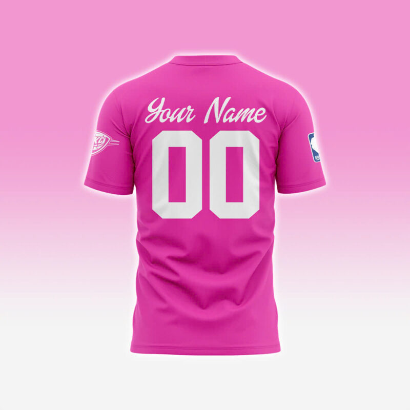Special New Oklahoma City Thunder x Barbie Tshirt 2025 - Image 3
