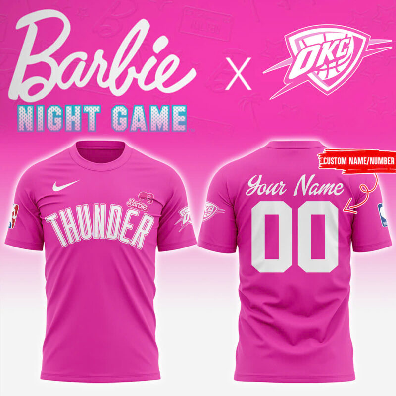 Special New Oklahoma City Thunder x Barbie Tshirt 2025