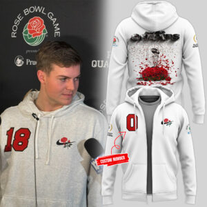 Ohio State Buckeyes x 2024 Rose Bowl Champions Premium Limited Personalized Pullover Zip Hoodie