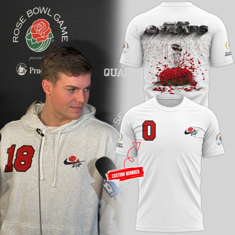 Ohio State Buckeyes x 2024 Rose Bowl Champions Premium Limited Personalized Tee