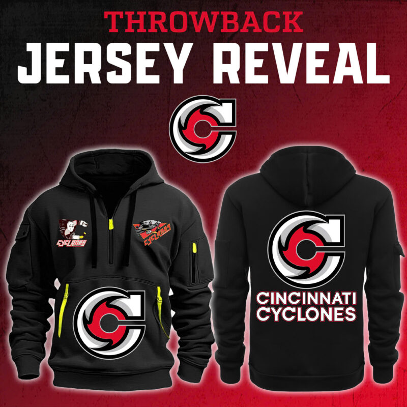 Cincinnati Cyclones x Throwback Night 2024 Limited Edition New Heavy Hoodie