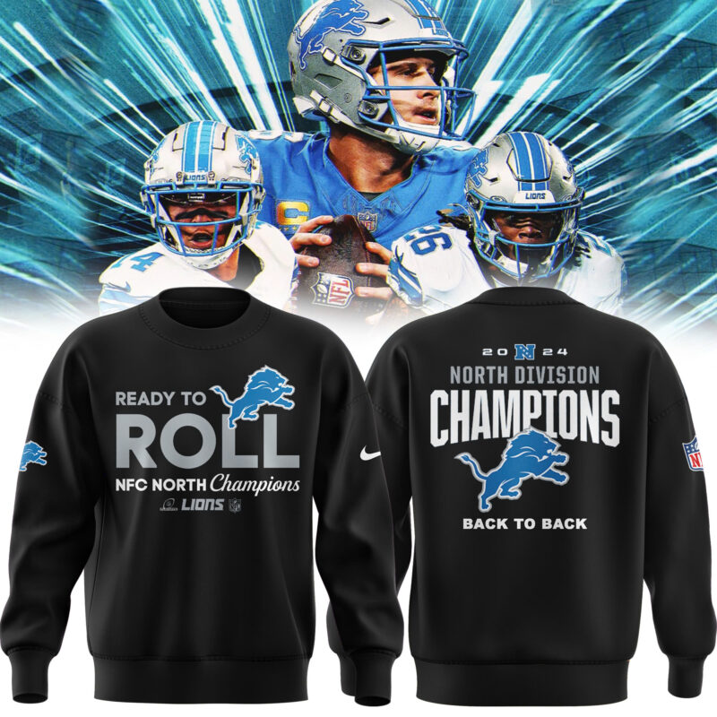 Special Detroit Lions NFC North Champions  2025 Sweatshirt