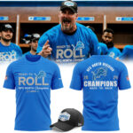 Men's Nike Blue Detroit Lions 2024 NFC North Division Champions Locker Room Trophy Collection TShirt