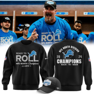 Men’s Nike Detroit Lions 2024 NFC North Division Champions Locker Room Trophy Collection Sweatshirt