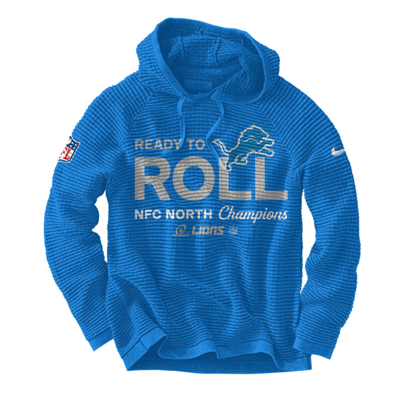 Detroit Lions 2024 NFC North Division Champions Locker Room Trophy Collection Hooded - Image 2