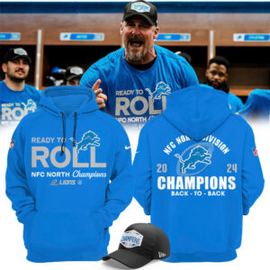 Women’s Nike Detroit Lions 2024 NFC North Division Champions Locker Room Trophy Collection Hoodie