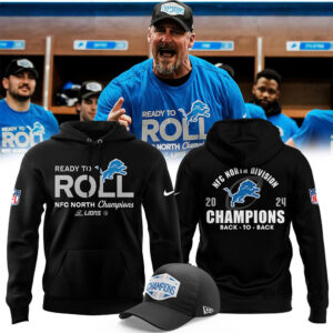 Men’s Nike Detroit Lions 2024 NFC North Division Champions Locker Room Trophy Collection Hoodie
