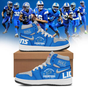 Detroit Lions 2024 NFC North Division Champions Shoes