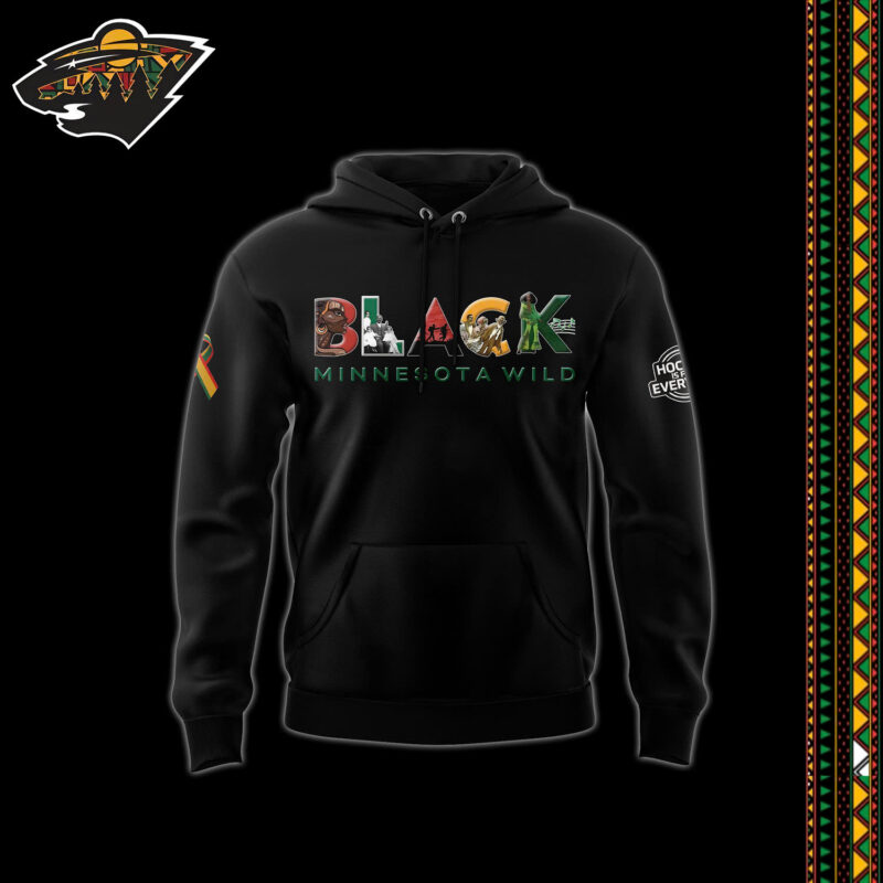 Minnesota Wild x 2025 Black History Month Premium Limited Pullover Hoodie - Image 2