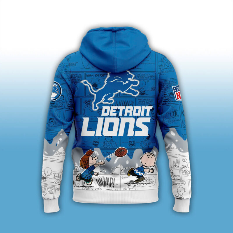 Detroit Lions 75th Anniversary of Peanuts Hoodie - Image 3