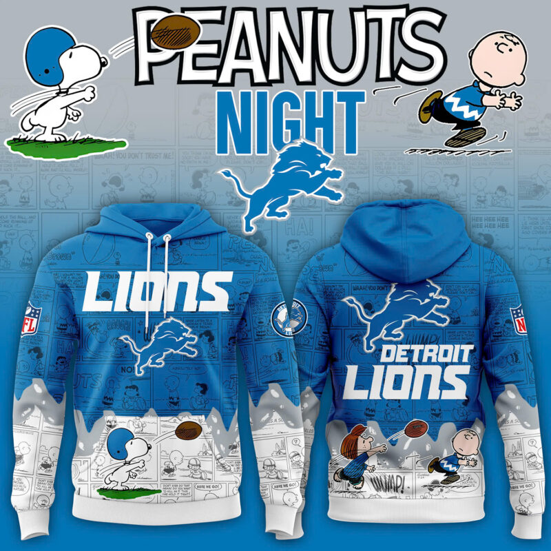 Detroit Lions 75th Anniversary of Peanuts Hoodie
