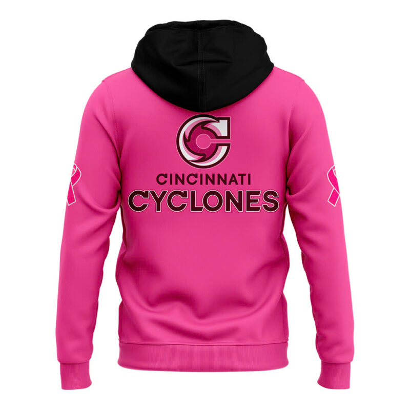 Cincinnati Cyclones x 2025 Pink in the Rink Premium Limited Pullover Hoodie - Image 3