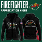 Minnesota Wild x 2024 Firefighter Appreciation Night Premium Limited Pullover Zip Hoodie