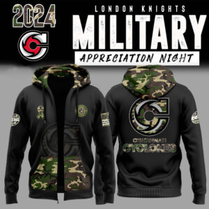 Cincinnati Cyclones x Military Appreciation Night 2024 Zip Hoodie