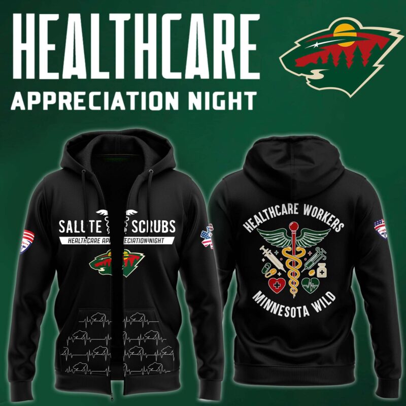 Minnesota Wild x 2025 Healthcare Appreciation Night Premium Limited Pullover Zip Hoodie