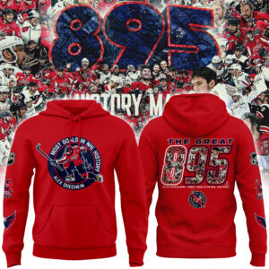 New Alexander Ovechkin Washington Capitals NHL All-Time Leading Goal Scorer Cross Sticks Hoodie Red 2025.
