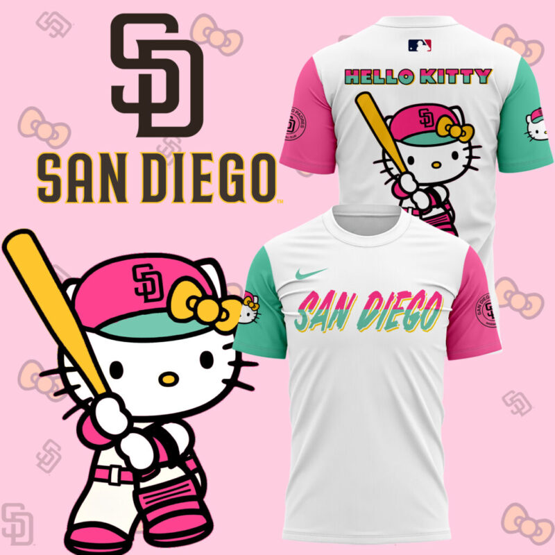 San Diego Padres x hello kitty limited edition 2025 T shirt