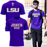 LSU Basketball Jesus Won Tee - Purple Tshirt l Limited Edition.