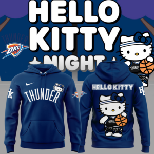 Limited Edition Oklahoma City Thunder x Hello Kitty Hoodie 2024