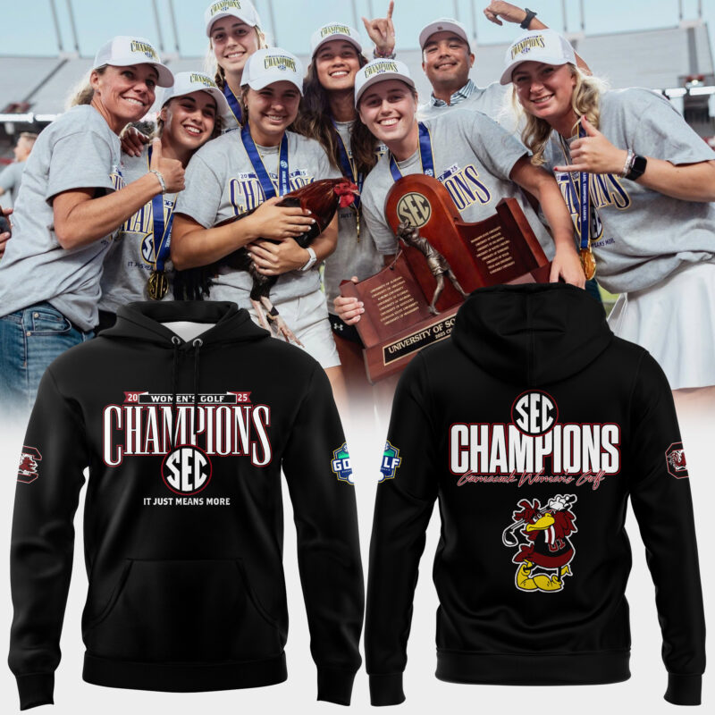 South Carolina Gamecocks 2025 SEC Women's Golf Champions Hoodie