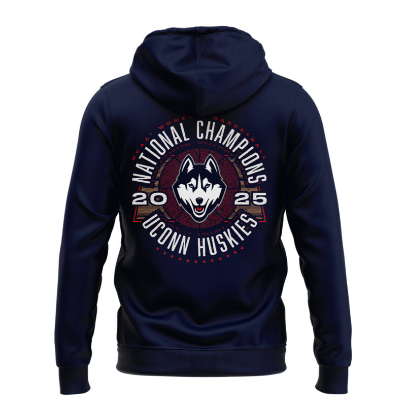 UConn Women's Basketball 12-Time National Champs Heavyweight Hoodie Navy limited edition - Image 3