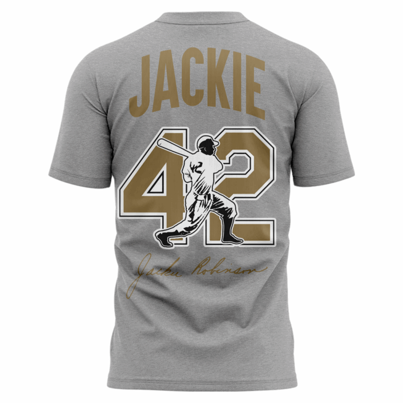 New MLB Commemorating the historic career of Jackie Robinson T-shirt. - Image 3