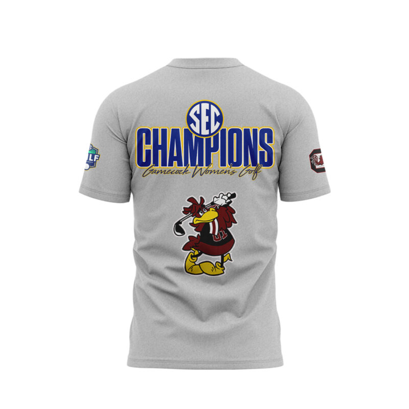 .South Carolina Gamecocks 2025 SEC Women’s Golf Champions TSHIRT - Image 3