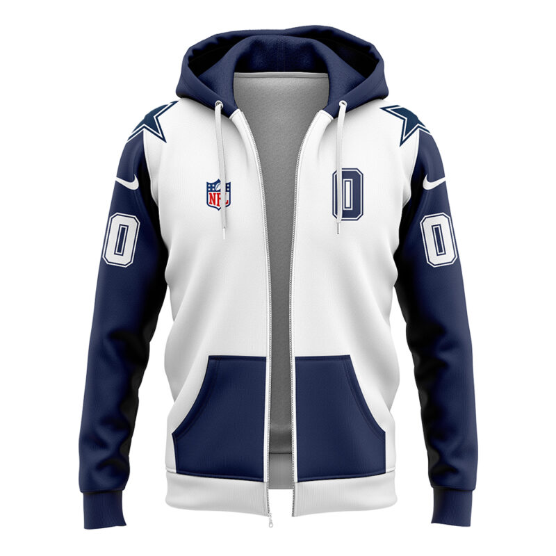 Dallas Cowboys  Nike Alternate Custom Game Zip Hoodie DeMarvion Overshown Limited Edition. - Image 2