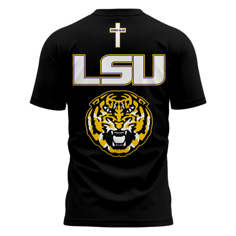 LSU Basketball Jesus Won Tee - Black Tshirt ll Limited Edition. - Image 3