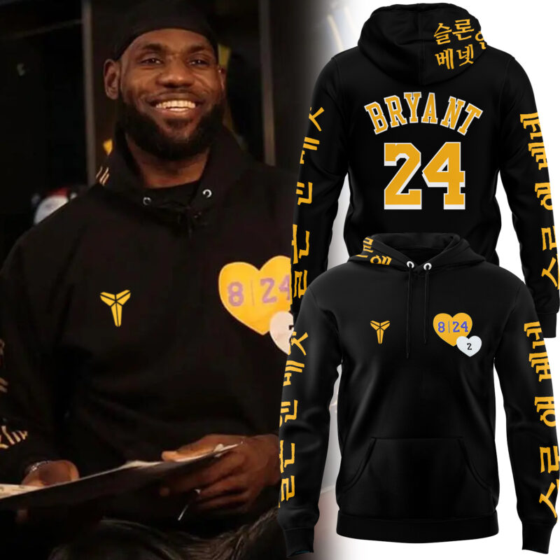 Kobe Bryant Gigi Lakers Hoodie 8 24 x 2 Sloan & Bennett Tribute Mamba I