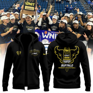Buffalo Women's Basketball WNIT Champions Zip Hoodie black limited edition.
