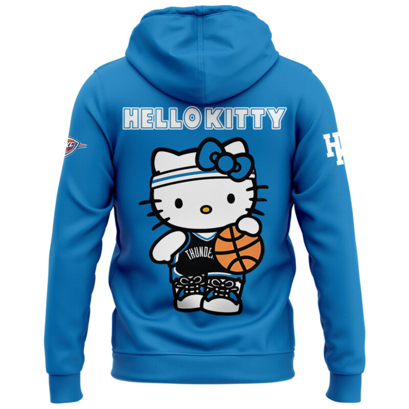 Limited Edition Oklahoma City Thunder x Hello Kitty Zip Hoodie 2024 - Image 3