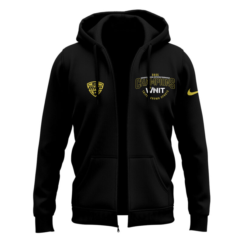 Buffalo Women's Basketball WNIT Champions Zip Hoodie black limited edition. - Image 2