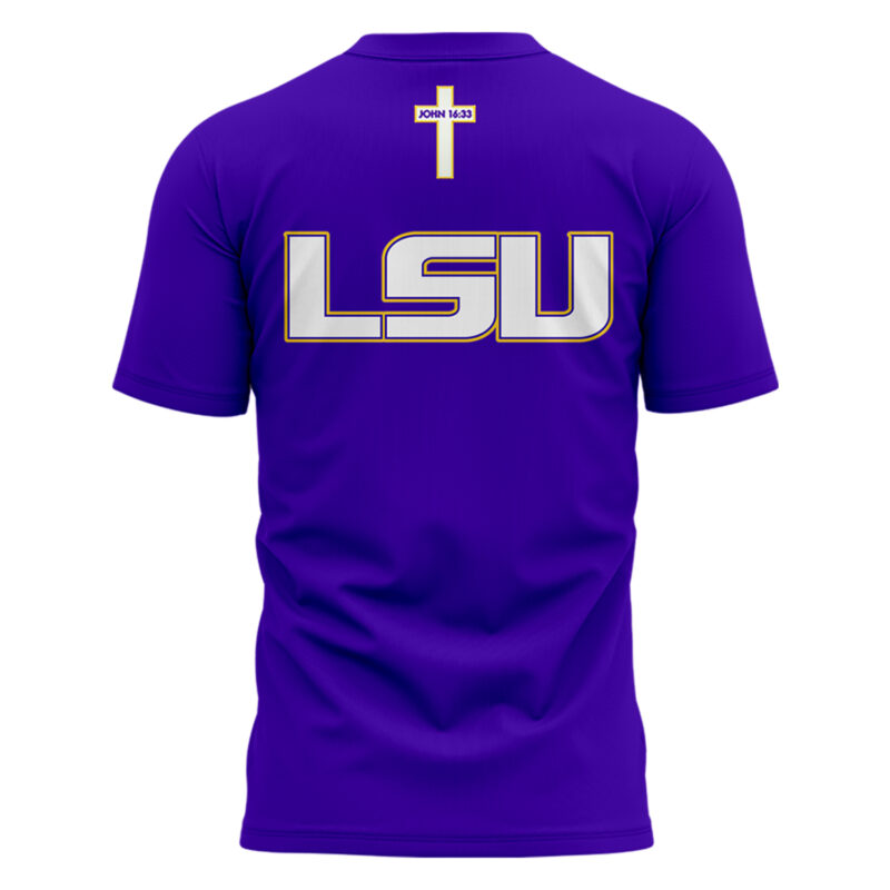 LSU Basketball Jesus Won Tee - Purple Tshirt l Limited Edition. - Image 3