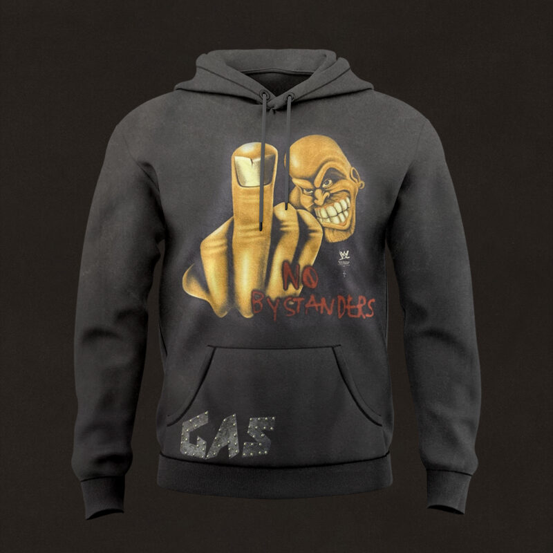 CACTUS JACK X WWE HOODIE CHARCOAL BLACK LIMITED EDITION - Image 2