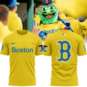 Boston Red Sox Nike Tshirt Yellow 2025
