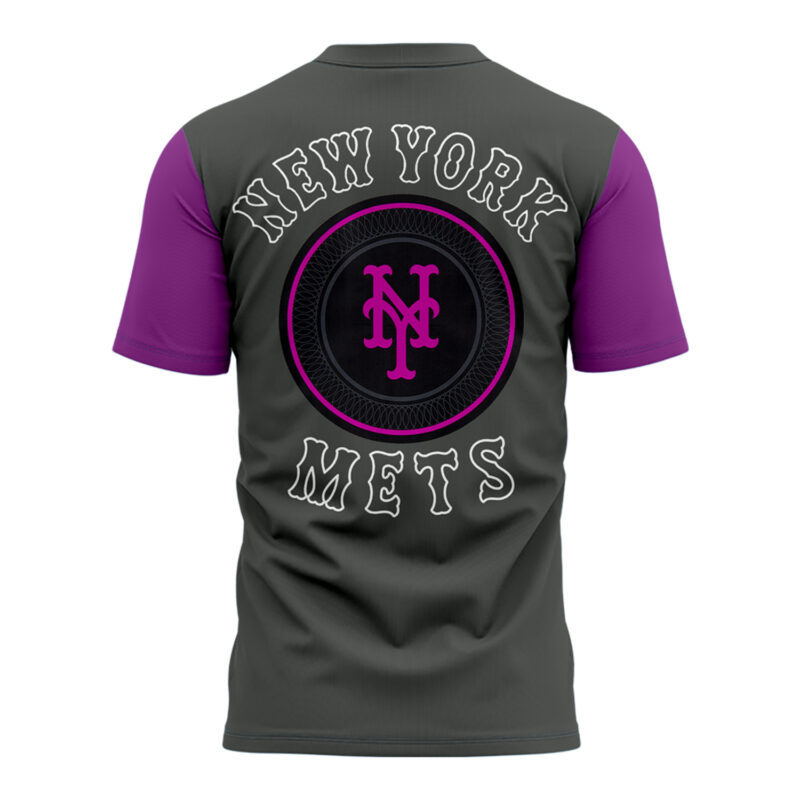 Limited Edition New York Mets Tshirt Purple/Grey - Image 3