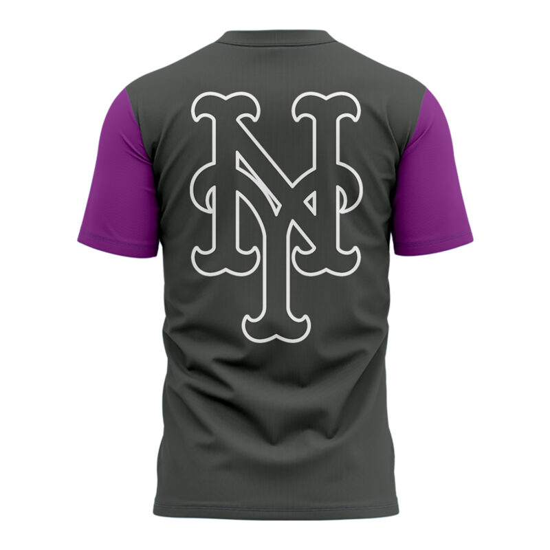 Limited Edition New York Mets Tshirt Purple/Grey I - Image 3