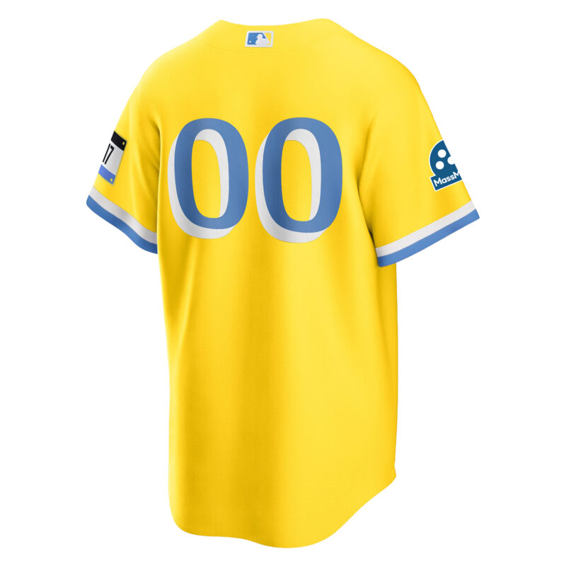 Boston Red Sox Nike Gold/Light Blue City Connect Replica Jersey - Image 3
