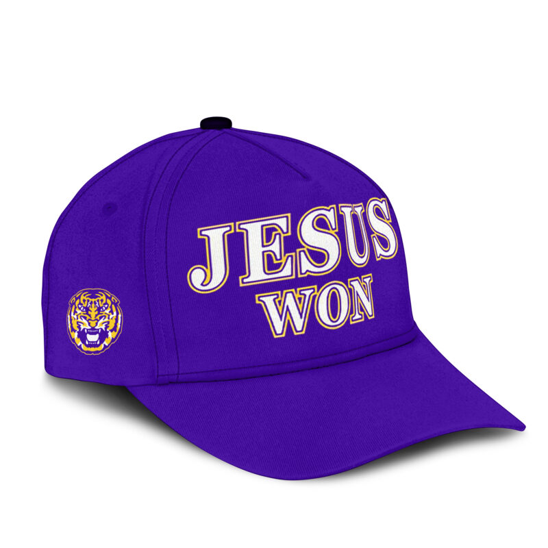 LSU Basketball Jesus Won Tee - Purple Tshirt l Limited Edition. - Image 6