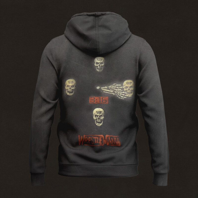 CACTUS JACK X WWE HOODIE CHARCOAL BLACK LIMITED EDITION - Image 3