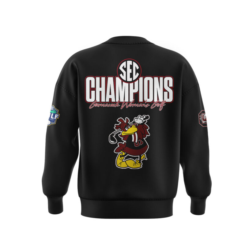.South Carolina Gamecocks 2025 SEC Women’s Golf Champions SWEATSHIRT - Image 3