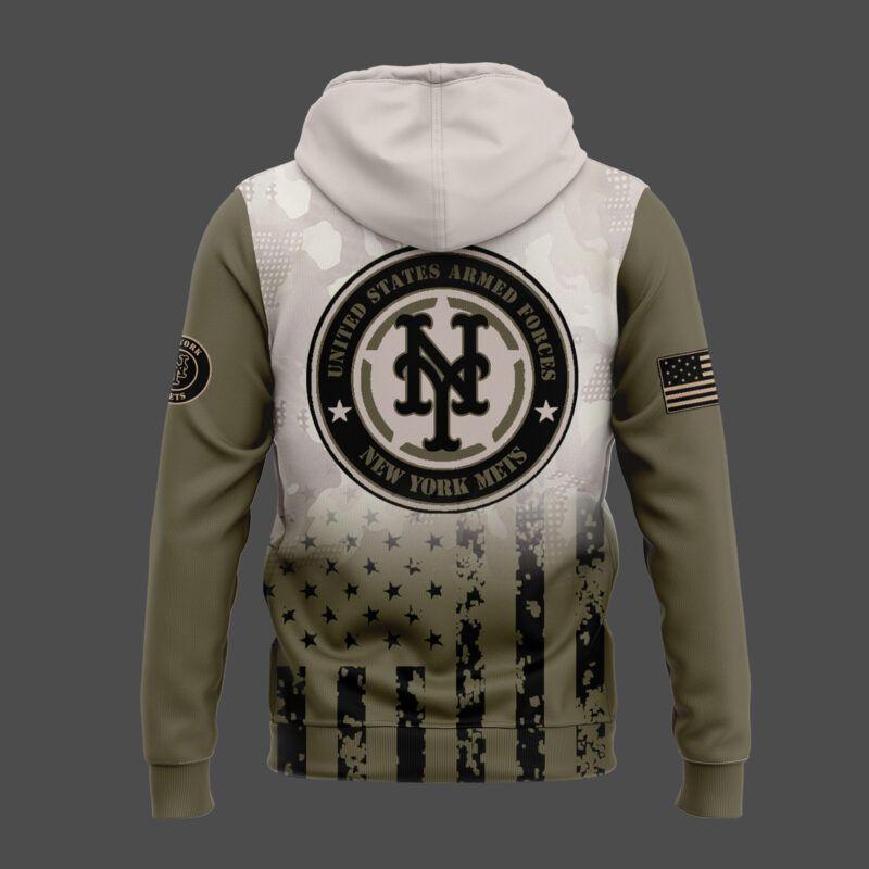 Limited Edition New York Mets Armed Forces Day Hoodie 2025 - Image 3