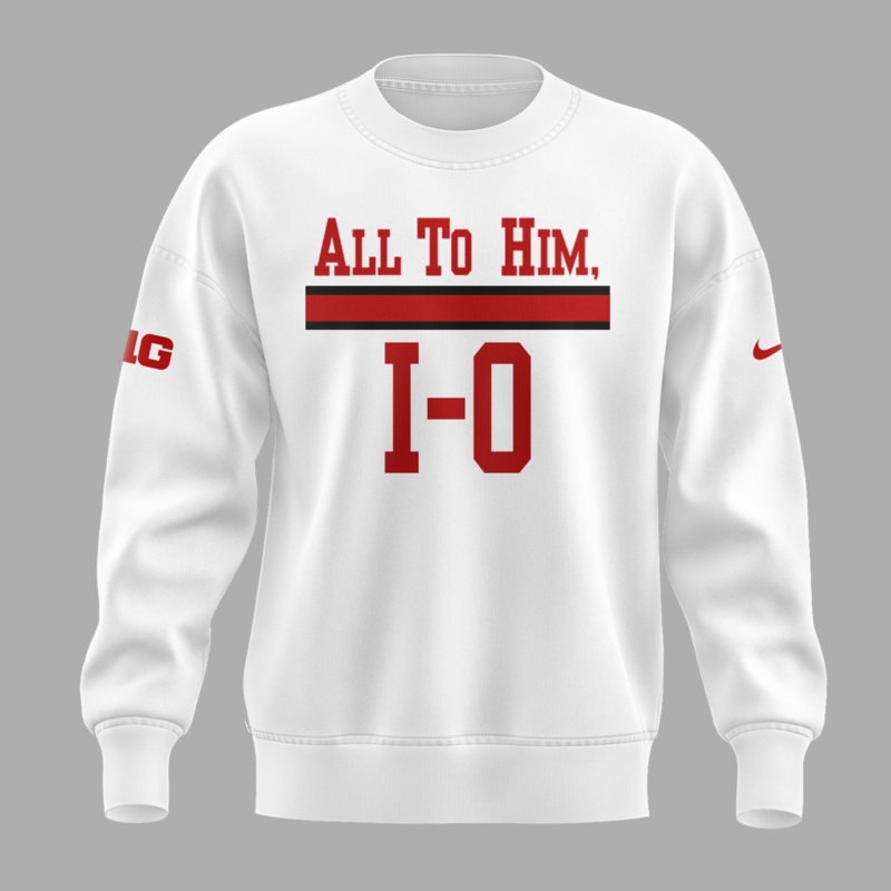 Limited Edition Ohio Football "ALL TO HIM" White Sweat 2025 - Image 2