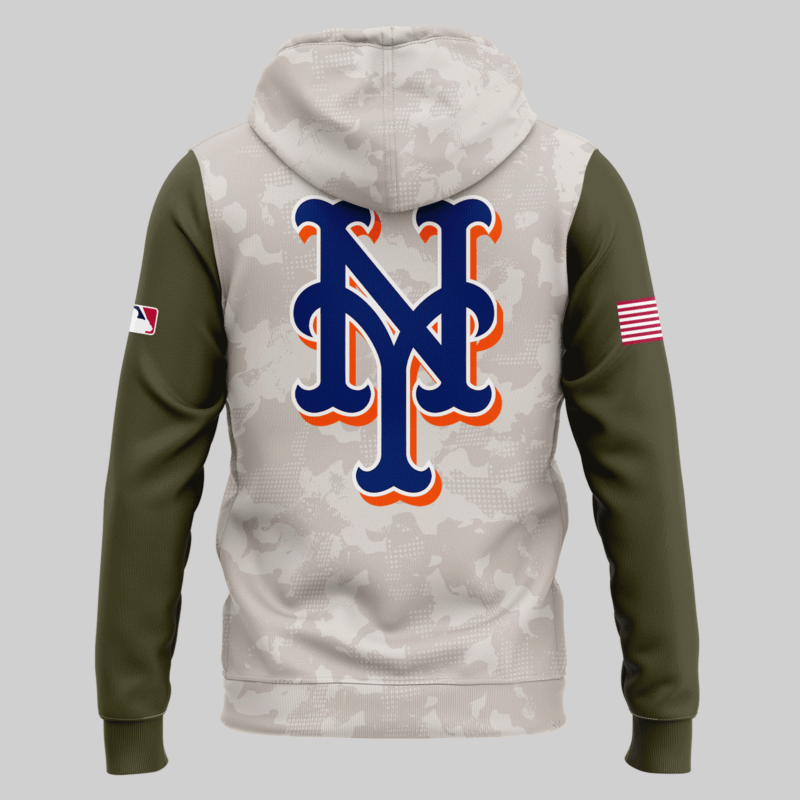 New York Mets 2025 MLB ARMED FORCES DAY  Hoodie - Image 3