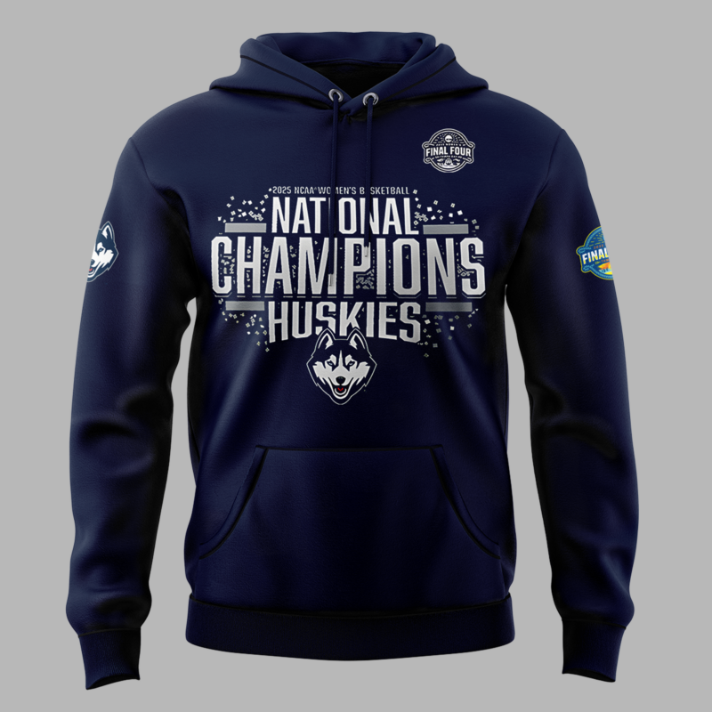 UConn Women’s Basketball  2025 NCAA Women's Basketball National Champions  Hoodie - Image 2