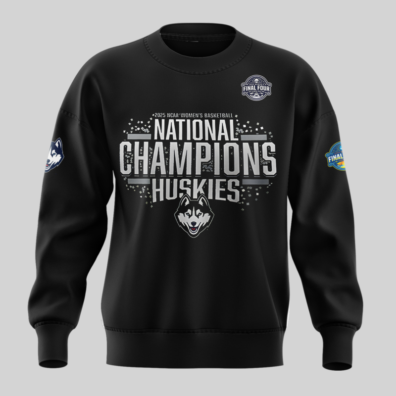 UConn Women’s Basketball  2025 NCAA Women's Basketball National Champions  sweatshirt - Image 2