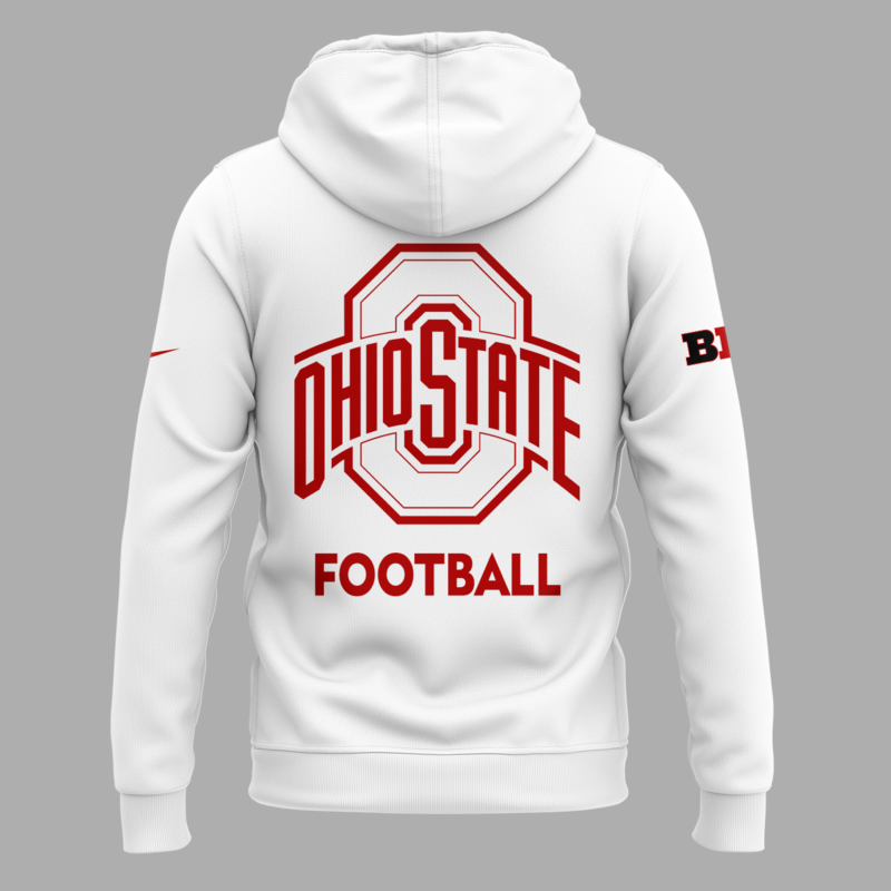 Limited Edition Ohio Football "ALL TO HIM" White Hoodie 2025 - Image 3