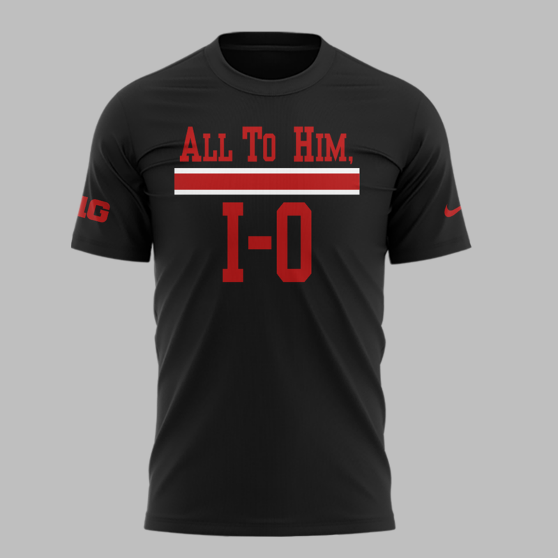 Limited Edition Ohio Football "ALL TO HIM" Black Tshirt 2025 - Image 2
