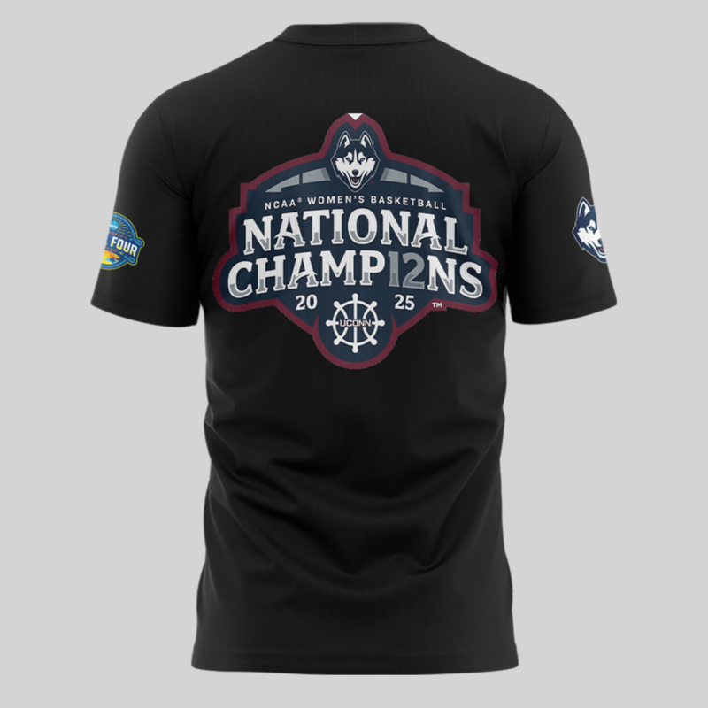 UConn Women’s Basketball  2025 NCAA Women's Basketball National Champions  tshirt - Image 3